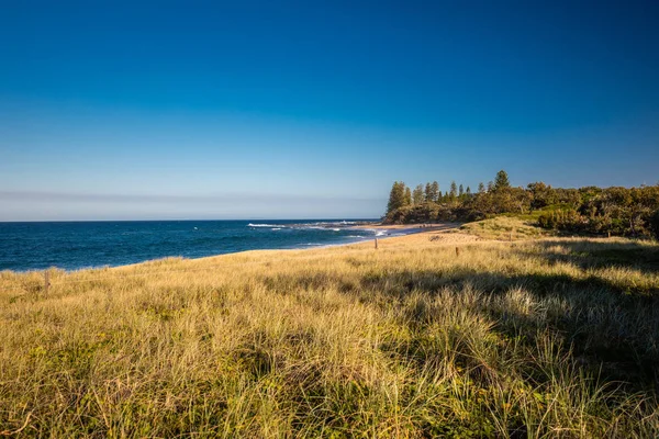 Vista Pôr Sol Shelly Beach Caloundra Sunshine Coast Queensland Austrália — Fotografia de Stock