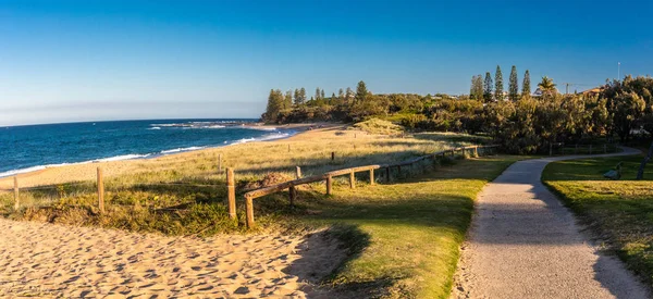 Naplemente Panoráma Shelly Beach Caloundra Sunshine Coast Queensland Ausztrália — Stock Fotó