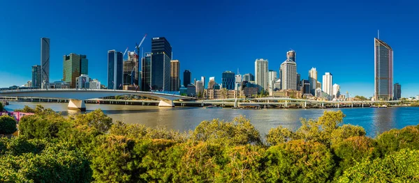 Brisbane Australien Aug 2018 Panoramautsikt Över Brisbane Från South Bank — Stockfoto