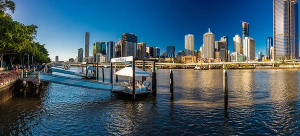 Brisbane Australia Sie 2018 Panoramiczny Widok Brisbane South Bank Nad — Zdjęcie stockowe