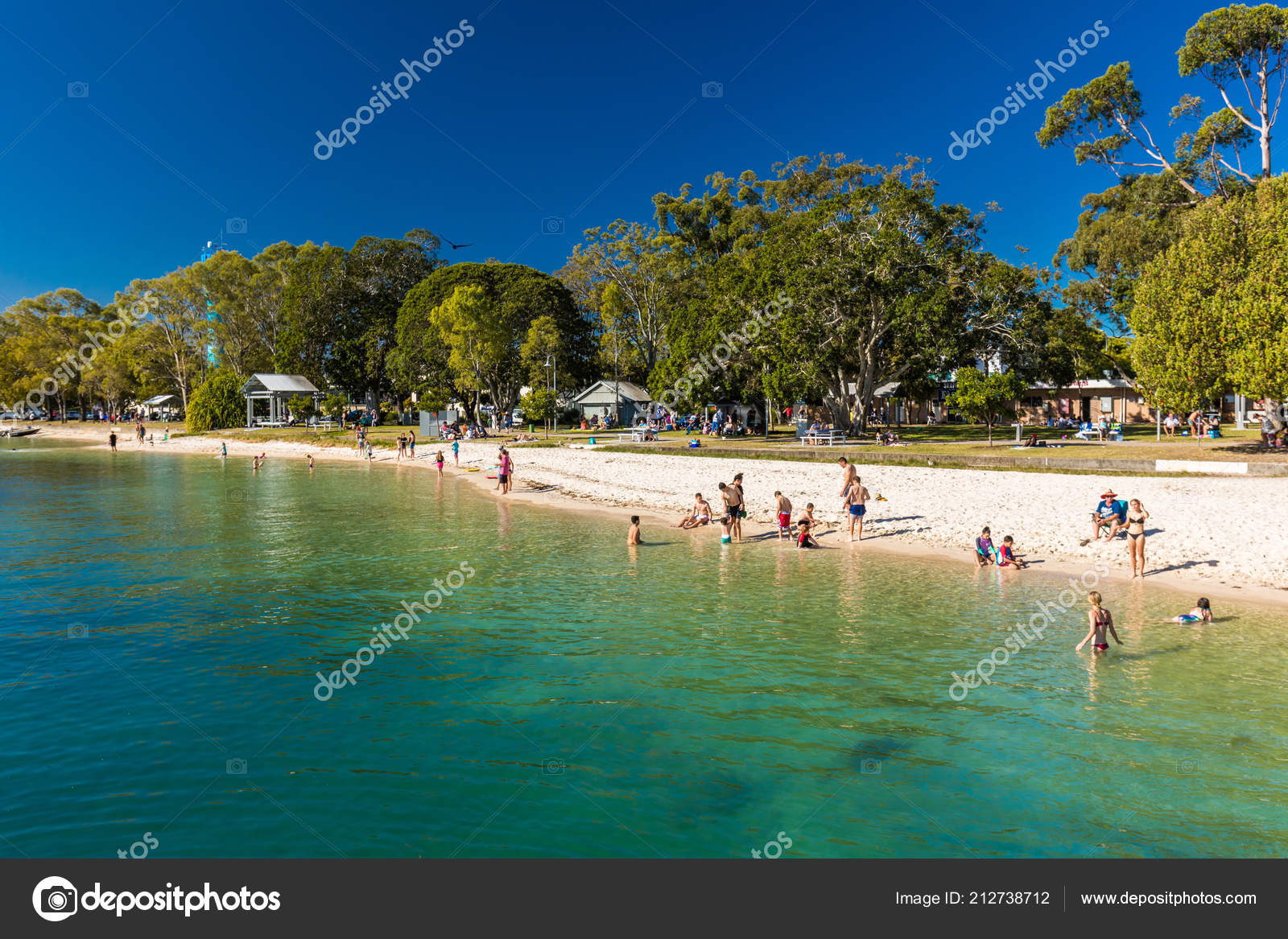 Bribie Island Aus Sept 2018 Beach Bongaree Jetty West Side Stock Editorial Photo C Mvaligursky 212738712