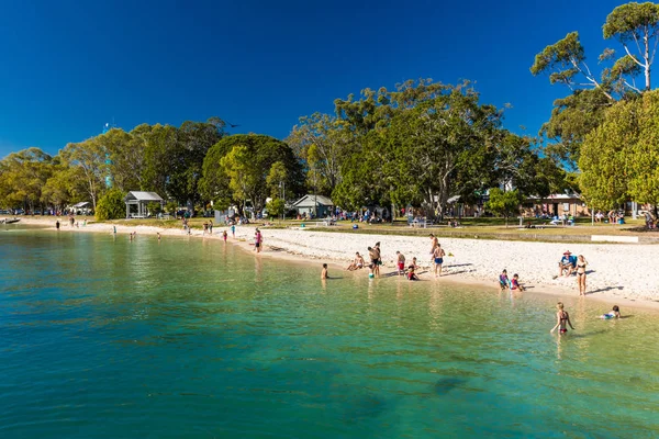 Île Bribie Aus Sept 2018 Plage Près Jetée Bongaree Sur — Photo