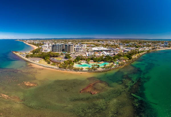 Légi Drone Nézet Település Cove Lagoon Redcliffe Brisbane Ausztrália — Stock Fotó