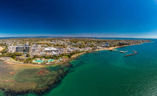 Légi Drone Nézet Település Cove Lagoon Redcliffe Brisbane Ausztrália — Stock Fotó