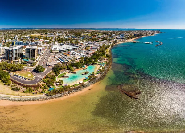 Aerial Drone View Settlement Cove Lagoon Redcliffe Brisbane Australia — Stock Photo, Image