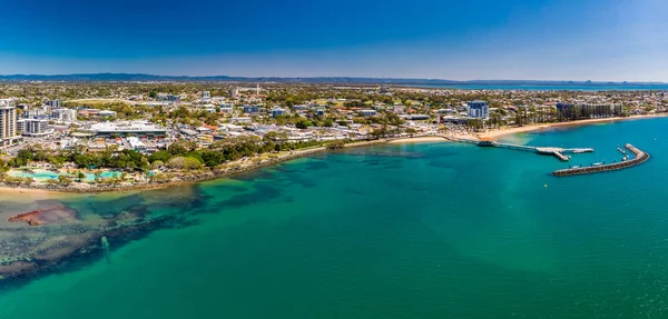 Aerial Drone View Settlement Cove Lagoon Redcliffe Brisbane Australia — Stock Photo, Image