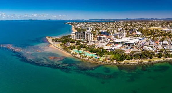 Aerial Drone View Settlement Cove Lagoon Redcliffe Brisbane Australia — Stock Photo, Image