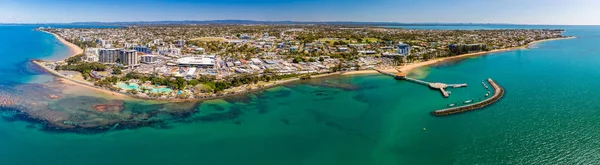 Aerial Drone View Settlement Cove Lagoon Redcliffe Brisbane Australia — Stock Photo, Image