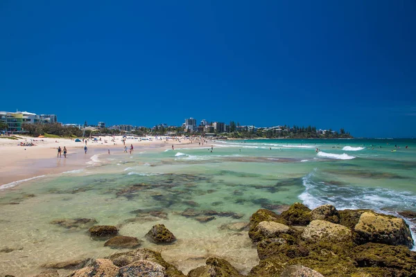 Caloundra Aus Nov 2018 Día Soleado Caliente Kings Beach Calundra — Foto de Stock