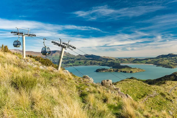 Christchurch Gondola Puerto Lyttelton Desde Port Hills Nueva Zelanda Isla —  Fotos de Stock