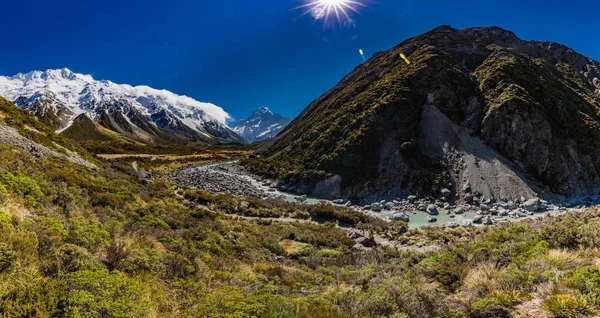 Мбаппе Содержится Траке Hooker Valley Национальном Парке Аораки Новая Зеландия — стоковое фото