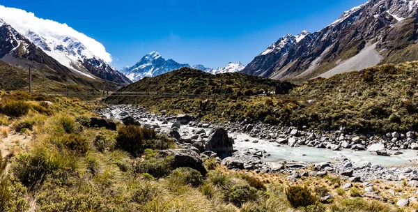 Mouintains Долині Хукер Трек Південному Острові Нової Зеландії Aoraki Національний — стокове фото