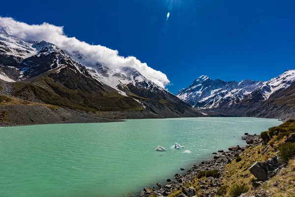 Mouintains Долині Хукер Трек Південному Острові Нової Зеландії Aoraki Національний — стокове фото