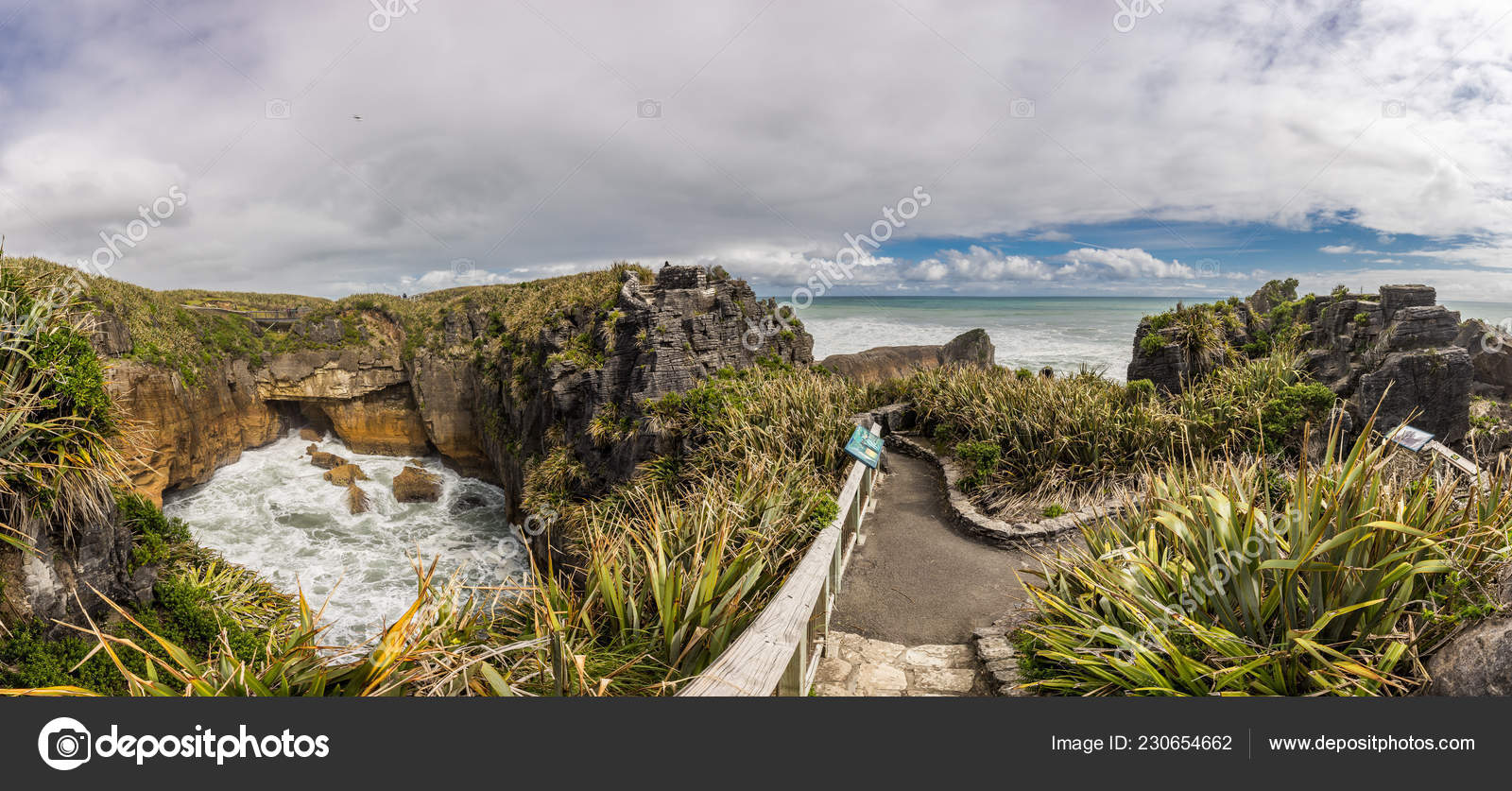 Punakaiki Pancake Rocks Blowholes Paparoa National Park South Island