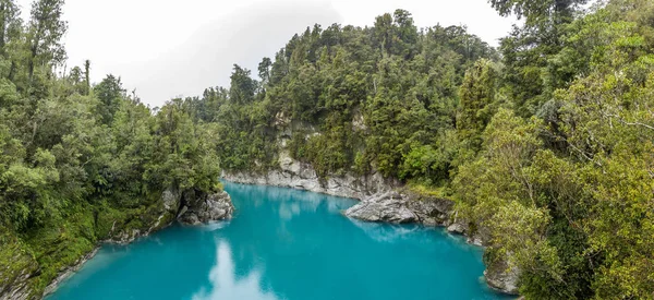Καταγάλανα Νερά Και Βράχια Της Νέας Ζηλανδίας Ποτιστικά Φαράγγι Γραφική — Φωτογραφία Αρχείου