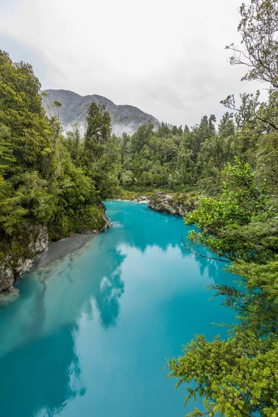 Blauwe Water Rotsen Van Hokitika Gorge Schilderachtige Reserve Westkust Zuidereiland — Stockfoto