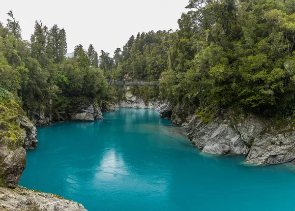 Mavi Kayalar Hokitika Gorge Doğal Rezerv West Coast South Island — Stok fotoğraf