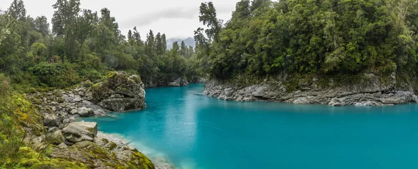 Blaues Wasser Und Felsen Der Hokitika Schlucht Malerisches Reservat Westküste — Stockfoto