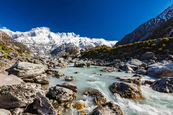 Mouintains Долині Хукер Трек Південному Острові Нової Зеландії Aoraki Національний — стокове фото