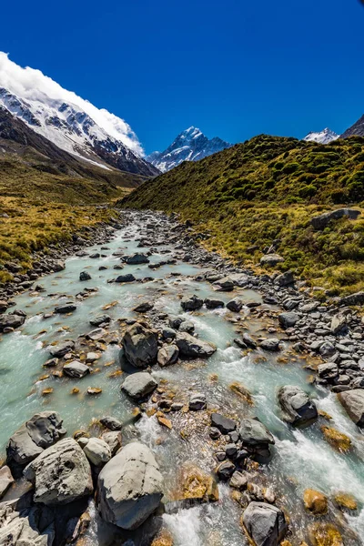 Mouintains Долині Хукер Трек Південному Острові Нової Зеландії Aoraki Національний — стокове фото