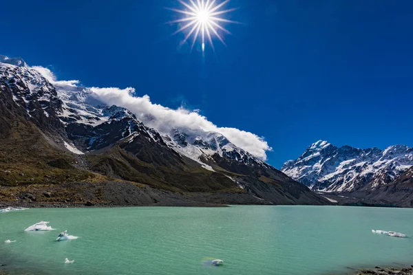 Mouintains Hooker Valley Track Aoraki National Park Nuova Zelanda Isola — Foto Stock