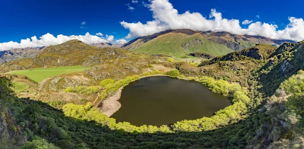 Diamond Jezero Aspiring Národním Parku Poblíž Wanaka Nový Zéland Rocky — Stock fotografie