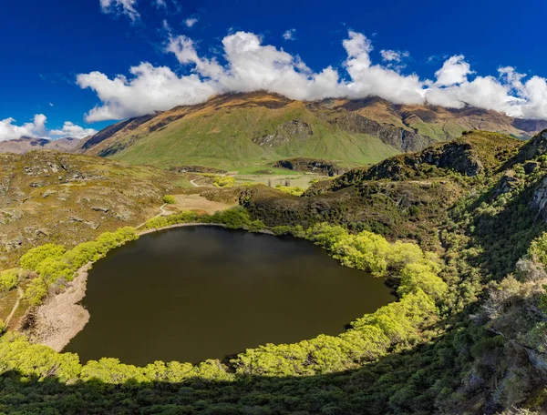 Алмаз Озером Прагнуть Національного Парку Поблизу Ванака Нова Зеландія Видно — стокове фото