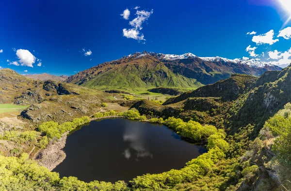 Lac Diamond Dans Parc National Aspiring Près Wanaka Nouvelle Zélande — Photo