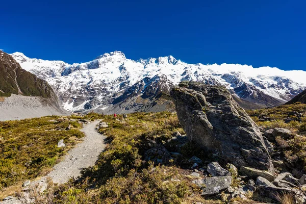 Mouintains Prosti Völgyben Nyomon Aoraki Nemzeti Park Zéland Dél Sziget — Stock Fotó