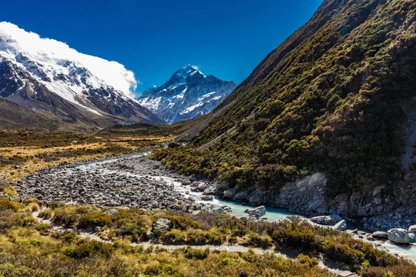 Mouintains Долині Хукер Трек Південному Острові Нової Зеландії Aoraki Національний — стокове фото