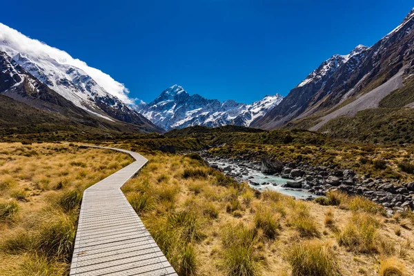 Mouintains Долині Хукер Трек Південному Острові Нової Зеландії Aoraki Національний — стокове фото