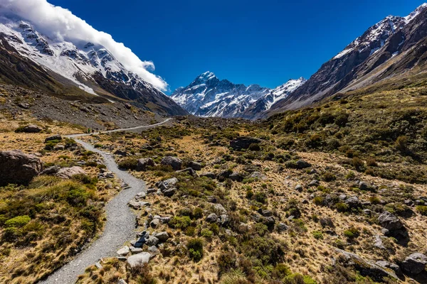 Mouintains Долині Хукер Трек Південному Острові Нової Зеландії Aoraki Національний — стокове фото