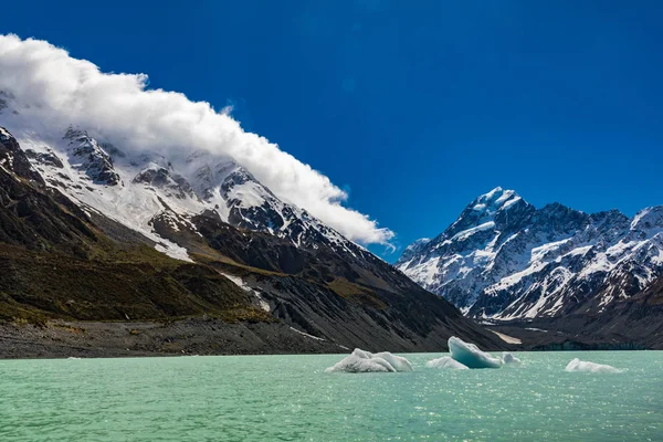 Mouintains Hooker Valley Track Aoraki National Park Nuova Zelanda Isola — Foto Stock