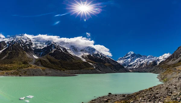 Mouintains Долині Хукер Трек Південному Острові Нової Зеландії Aoraki Національний — стокове фото