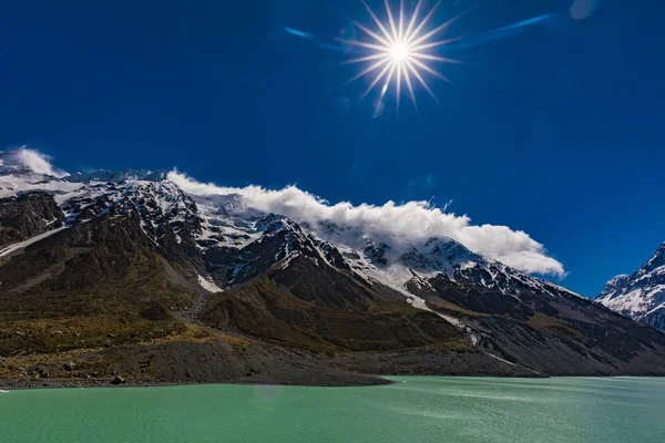 Mouintains Долині Хукер Трек Південному Острові Нової Зеландії Aoraki Національний — стокове фото