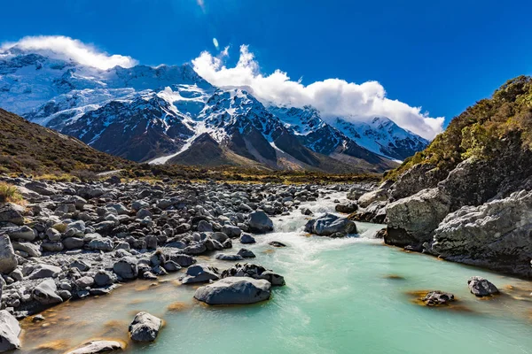 Mouintains Долині Хукер Трек Південному Острові Нової Зеландії Aoraki Національний — стокове фото