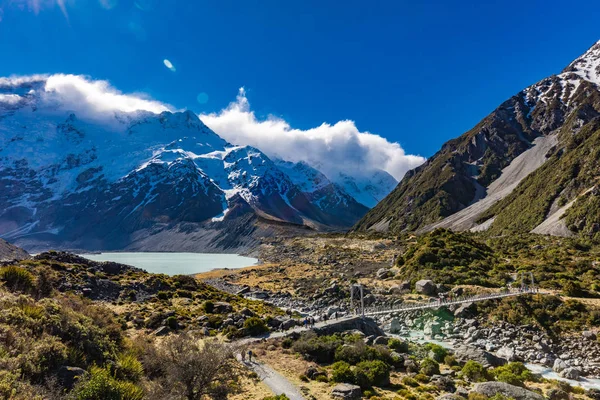 Mouintains Долині Хукер Трек Південному Острові Нової Зеландії Aoraki Національний — стокове фото