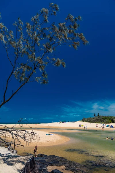 Caloundra Aus Jan 2019 Forró Napsütéses Napon Trópusi Currimundi Strand — Stock Fotó