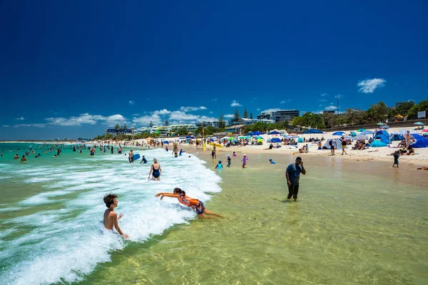 Caloundra Aus Gennaio 2019 Calda Giornata Sole Kings Beach Calundra — Foto Stock