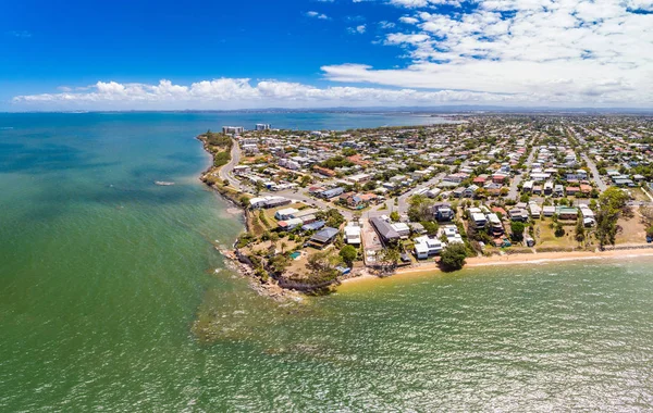 Aerial Drone View Suttons Beach Redcliffe Queensland Australia — Stock Photo, Image