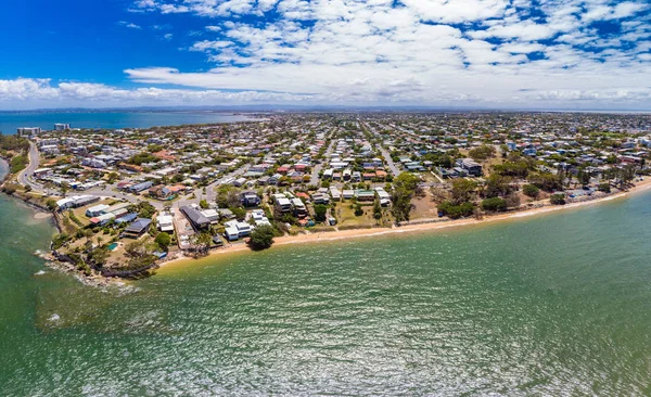 Aerial Drone View Suttons Beach Redcliffe Queensland Australia — Stock Photo, Image