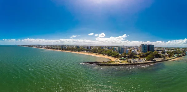 Luchtfoto Drone Weergave Van Suttons Beach Redcliffe Queensland Australië — Stockfoto