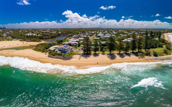 澳大利亚昆士兰墨尔本海滩的空中全景图像 — 图库照片