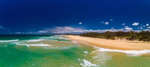 Vista Aérea Drone Praia Currimundi Lake Caloundra Sunshine Coast Queensland — Fotografia de Stock