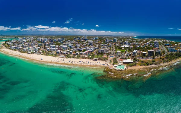 Drone Aereo Immagine Panoramica Delle Onde Oceaniche Una Spiaggia Kings — Foto Stock