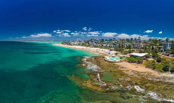 Citra Panorama Drone Udara Dari Gelombang Laut Pantai Kings Yang — Stok Foto