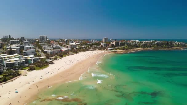 Caloundra Aus Nov 2018 Día Soleado Caliente Kings Beach Calundra — Vídeo de stock