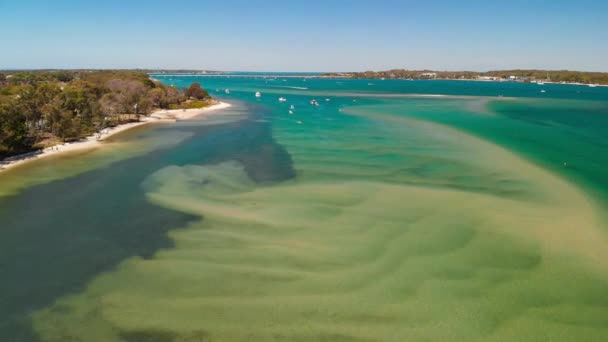 Aerial Drone View South Part Bribie Island Queensland Australia — Stock Video