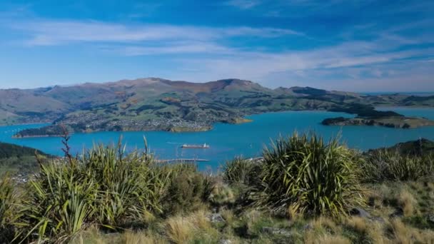 Christchurch Gondola Lyttelton Port Port Hills New Zealand South Island — Stock Video