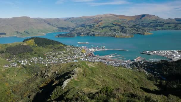 Christchurch Gondola Port Lyttelton Port Hills Nouvelle Zélande Île Sud — Video